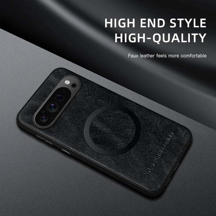 Anti-Fingerprint Leather Magnetic Case - The Pixel Store