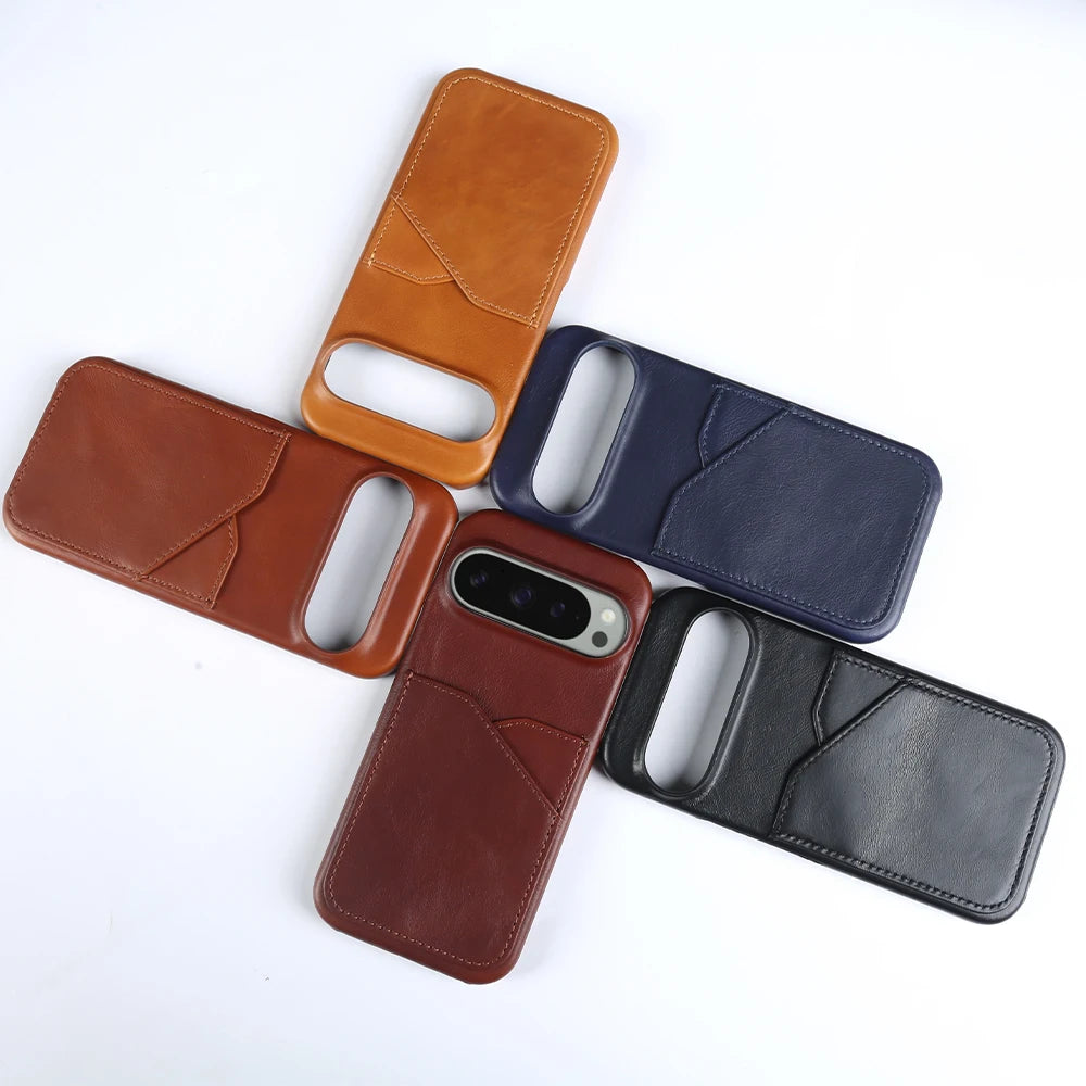 Premium Leather Card Holder Case - The Pixel Store