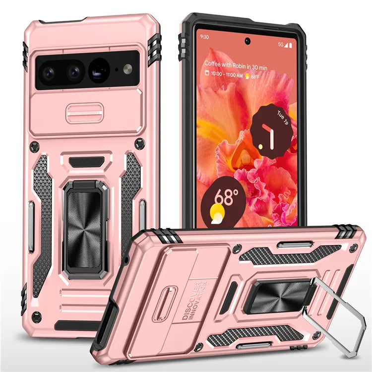 Rugged Armor Case with Camera Cover & Kickstand - The Pixel Store