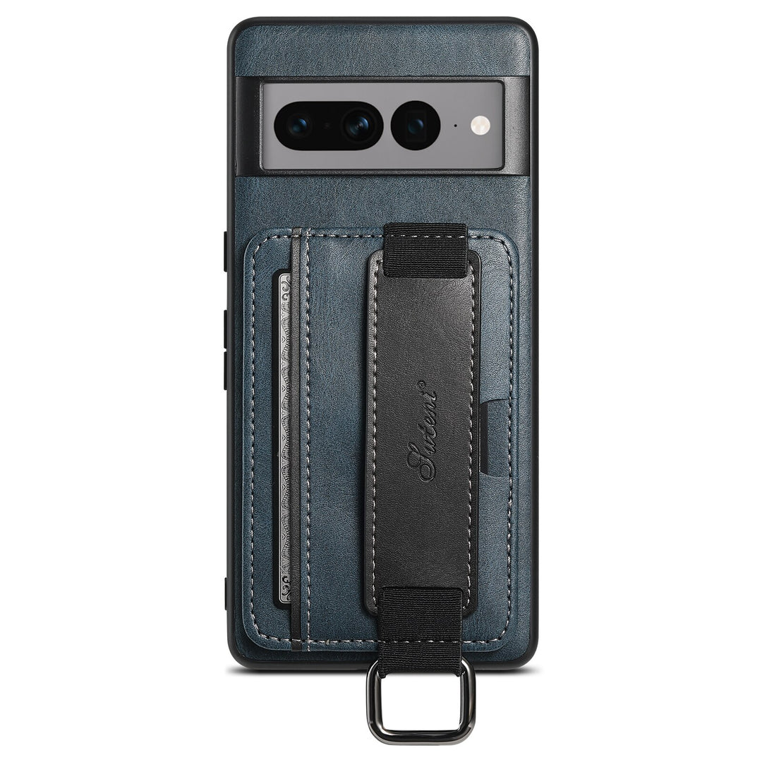 Leather Case With Bracket & Card Pocket For Google Pixel Series - The Pixel Store