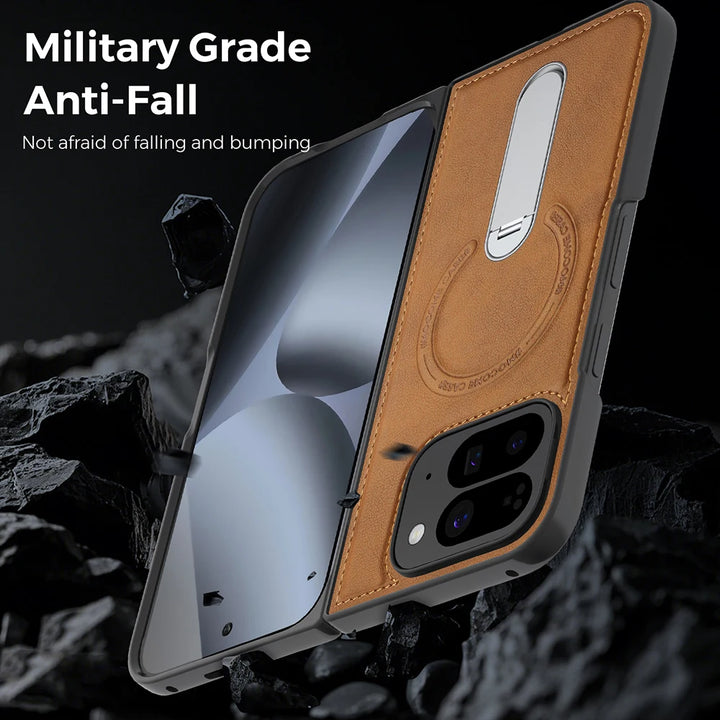 Magnetic Leather Case with Stand For Pixel Fold - The Pixel Store