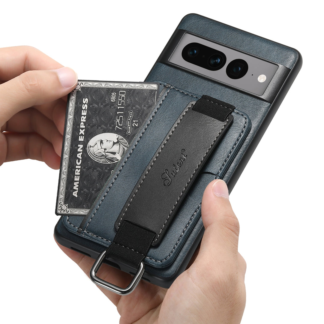 Leather Case With Bracket & Card Pocket For Google Pixel Series - The Pixel Store