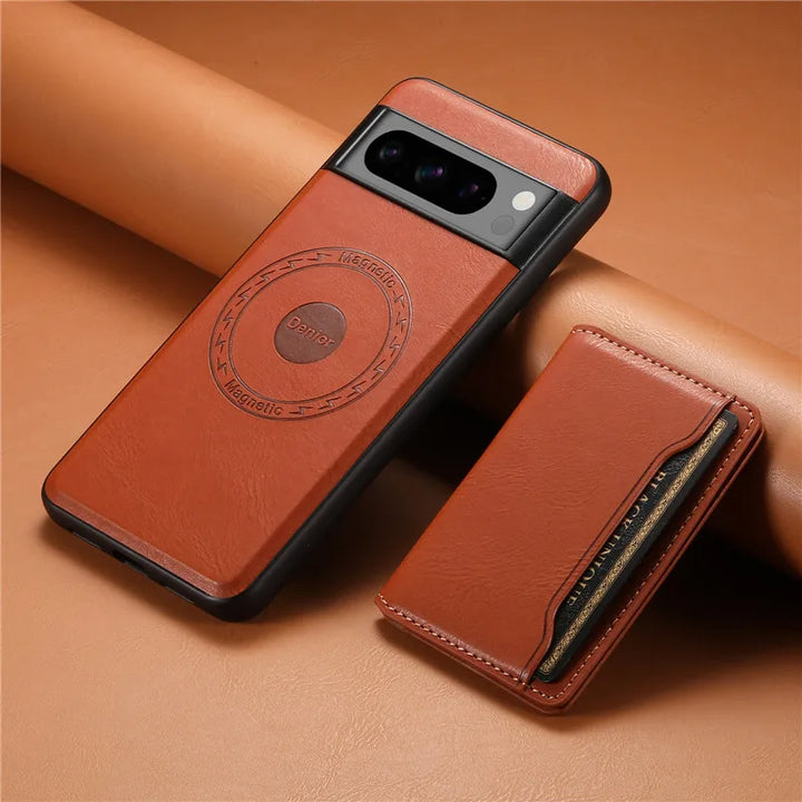 Magnetic Leather Case with Wallet For Google Pixel Series - The Pixel Store