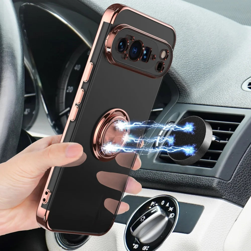 Luxury Magnetic Ring Case with Stand - The Pixel Store