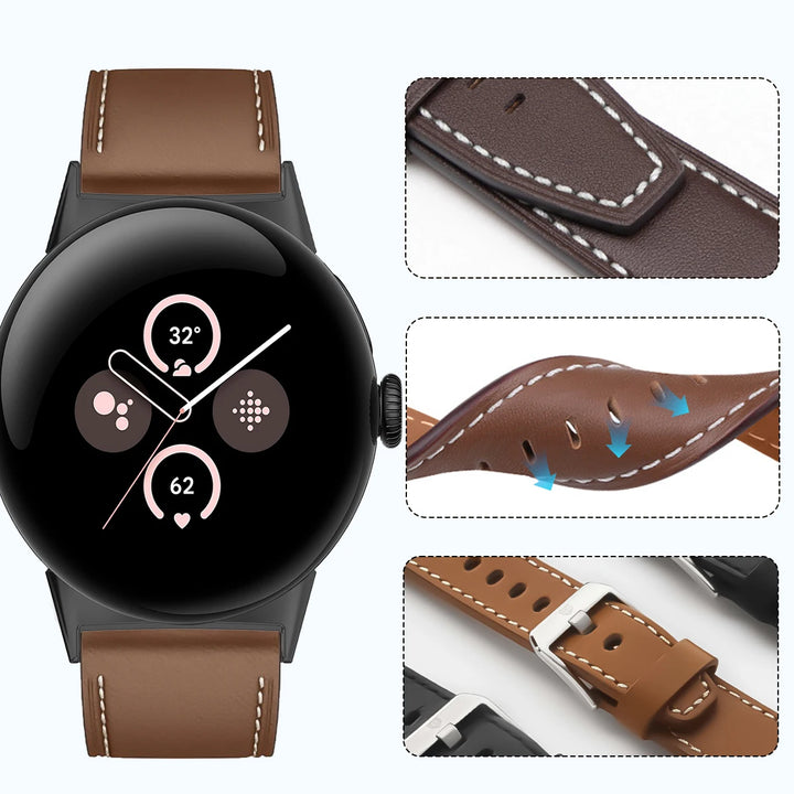 Premium Leather Band for Pixel Watch 4 - The Pixel Store
