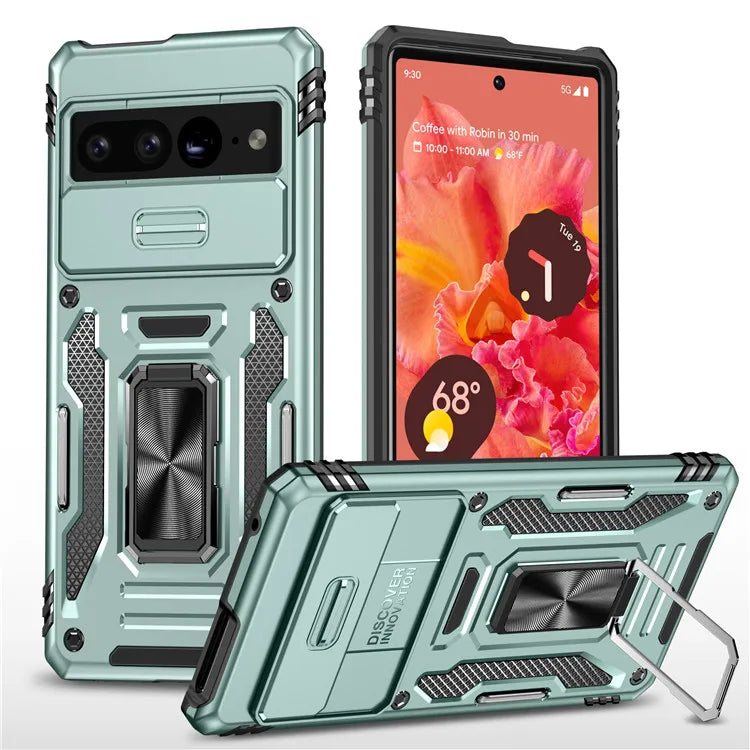Rugged Armor Case with Camera Cover & Kickstand - The Pixel Store