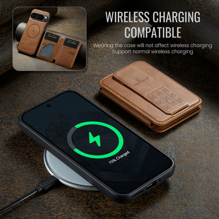 Leather Case with Detachable Magnetic Wallet For Pixel Series - The Pixel Store