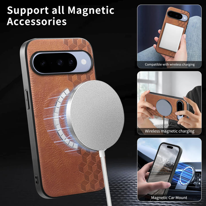 Retro Leather Magnetic Case For Pixel