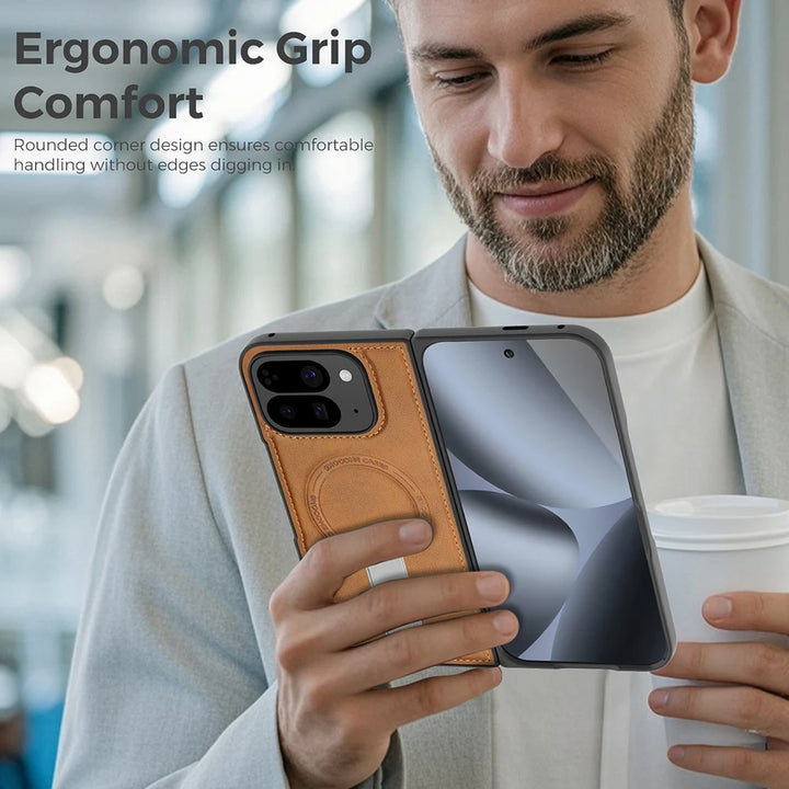 Magnetic Leather Case with Stand For Pixel Fold - The Pixel Store