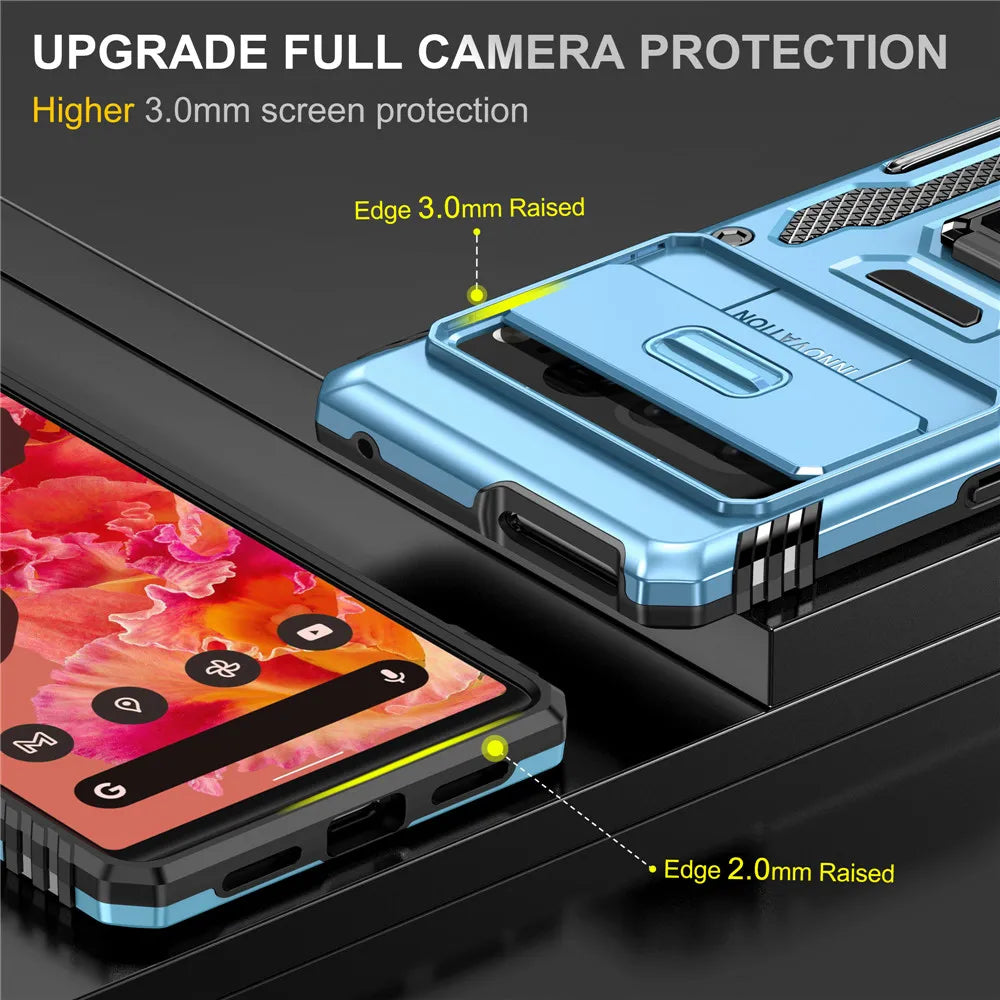 Rugged Armor Case with Camera Cover & Kickstand - The Pixel Store