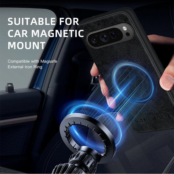 Anti-Fingerprint Leather Magnetic Case - The Pixel Store
