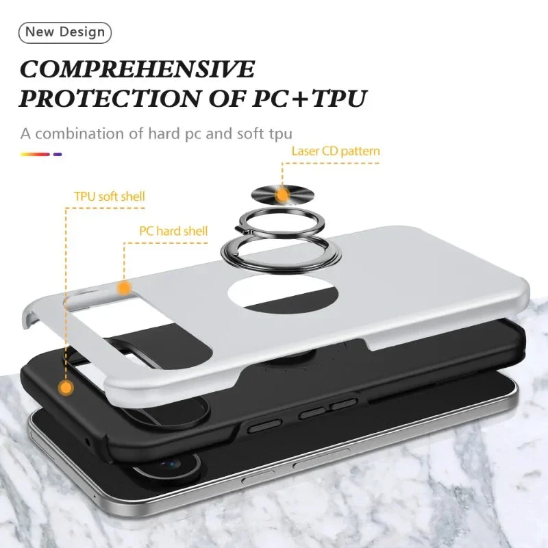 Magnetic Ring Stand Shockproof Case - The Pixel Store