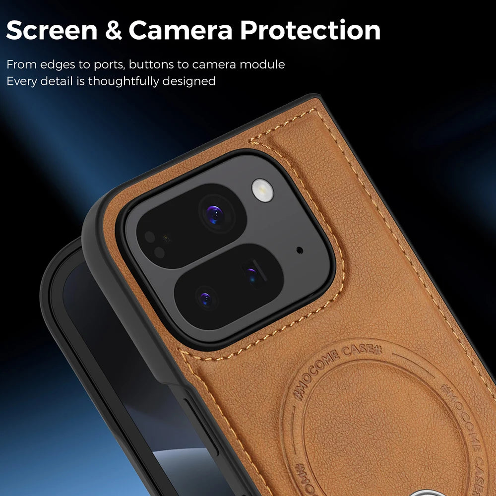 Magnetic Leather Case with Stand For Pixel Fold - The Pixel Store