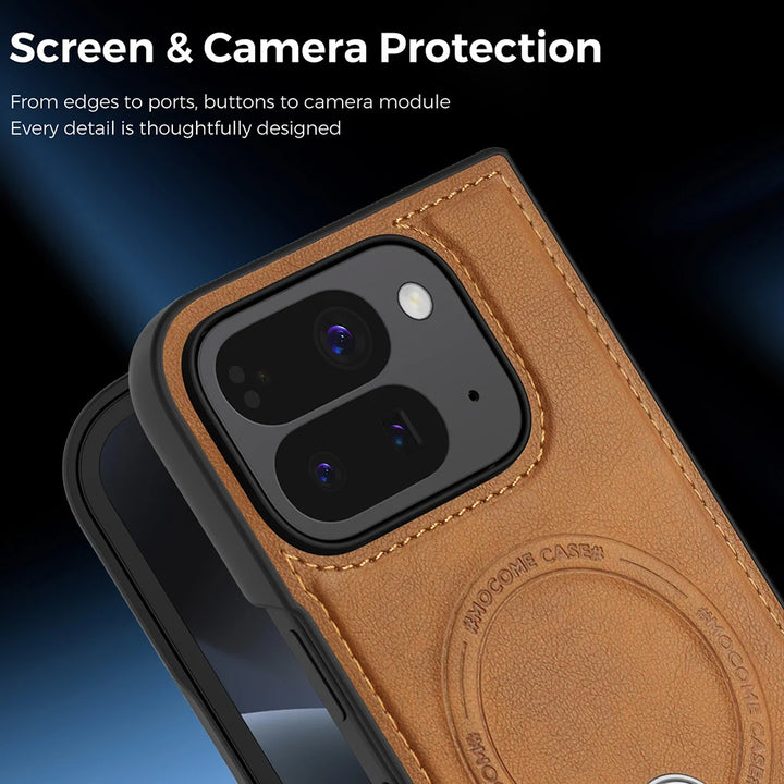 Magnetic Leather Case with Stand For Pixel Fold - The Pixel Store