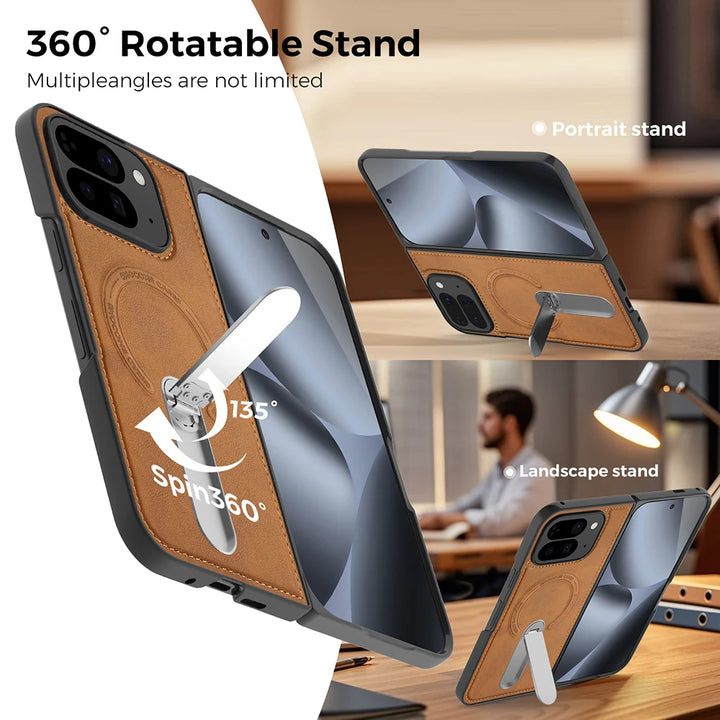 Magnetic Leather Case with Stand For Pixel Fold - The Pixel Store