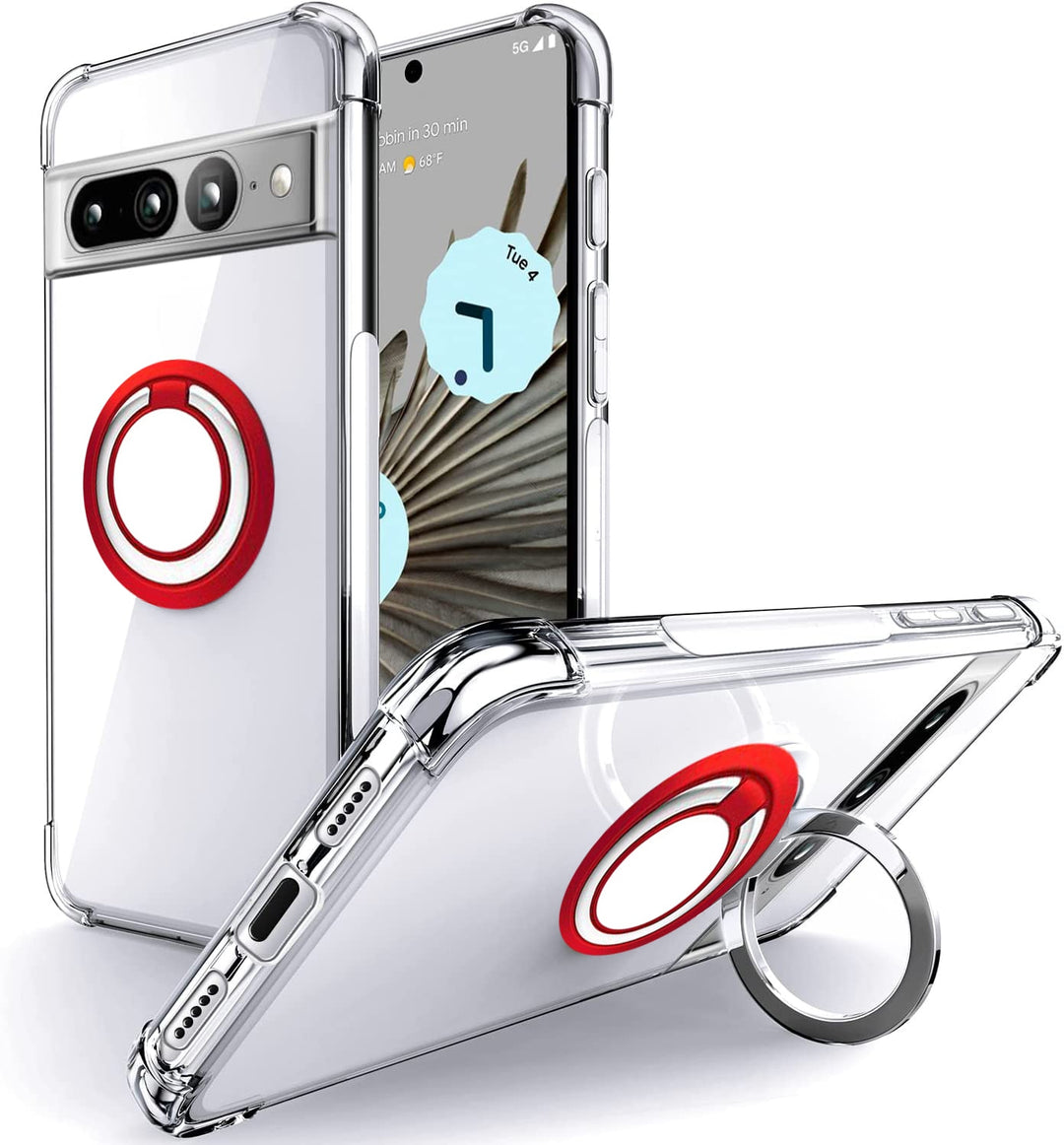 Ring Holder Shockproof Phone Case For Google Pixel 7 Pro - The Pixel Store