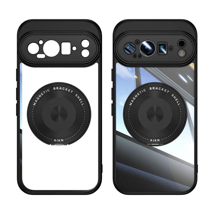 Transparent Case with Metal Magnetic Stand - The Pixel Store