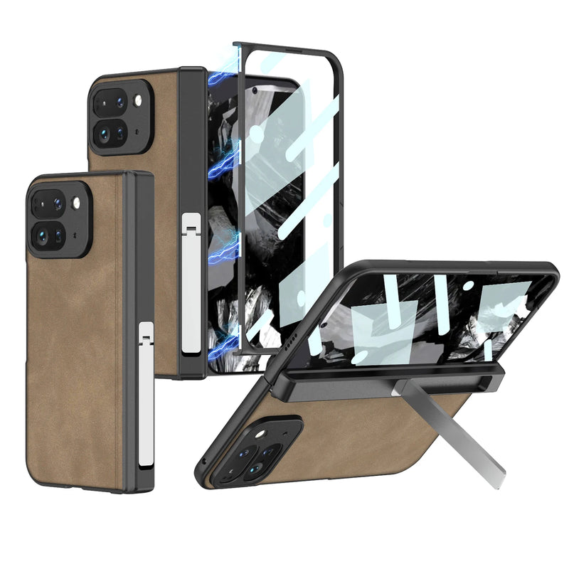 Leather Case with Stand for Pixel 9 Pro Fold