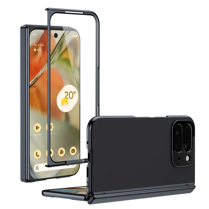 Magnetic Hinge Protection Case with Tempered Glass - The Pixel Store