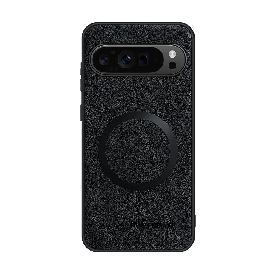 Anti-Fingerprint Leather Magnetic Case - The Pixel Store