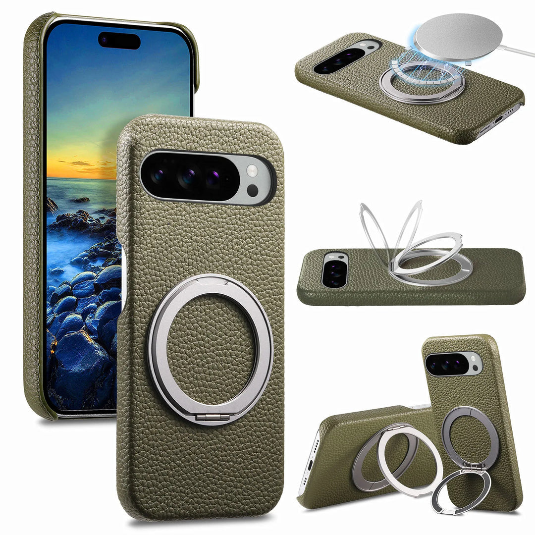 Leather MagSafe Ring Case For Pixel Series