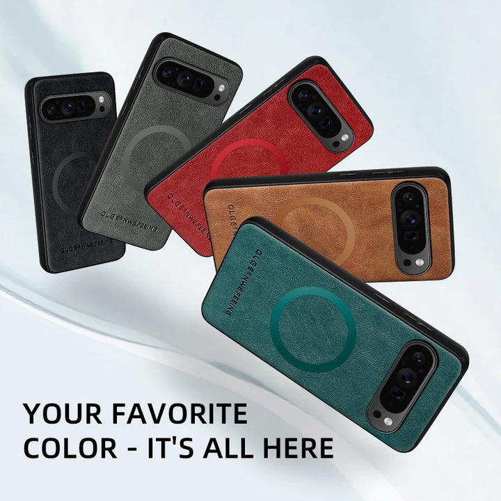 Anti-Fingerprint Leather Magnetic Case - The Pixel Store
