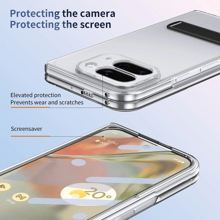 Clear Kickstand Case with Alloy Bracket - The Pixel Store