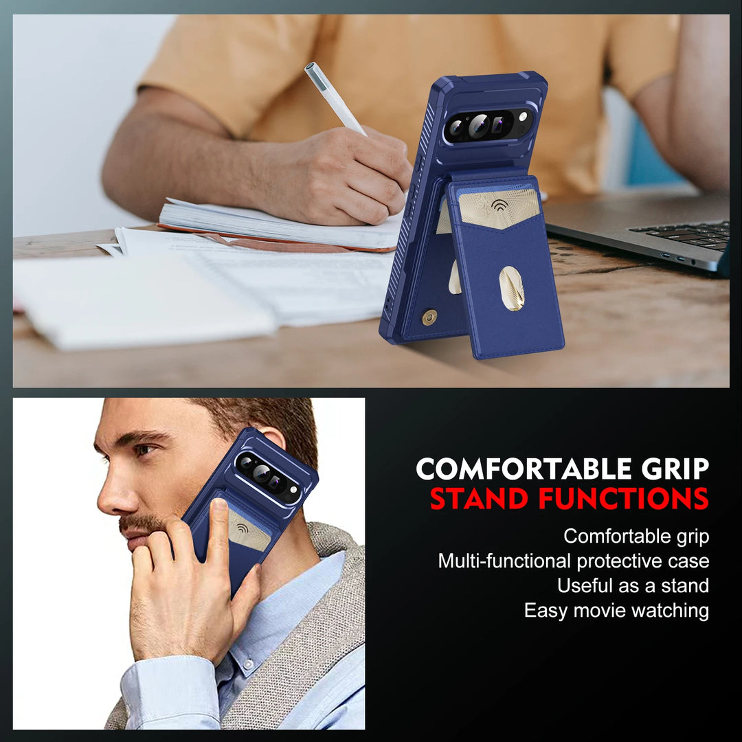 2 in 1 Magnetic Leather Case Detachable Card Holder