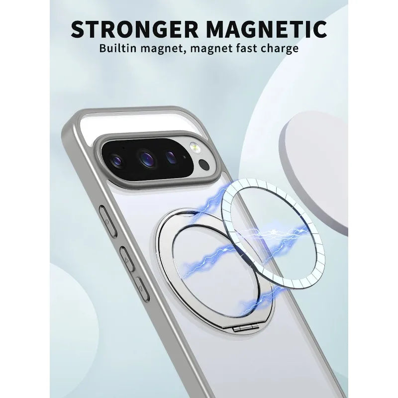 Clear Magnetic Ring Kickstand Case - The Pixel Store