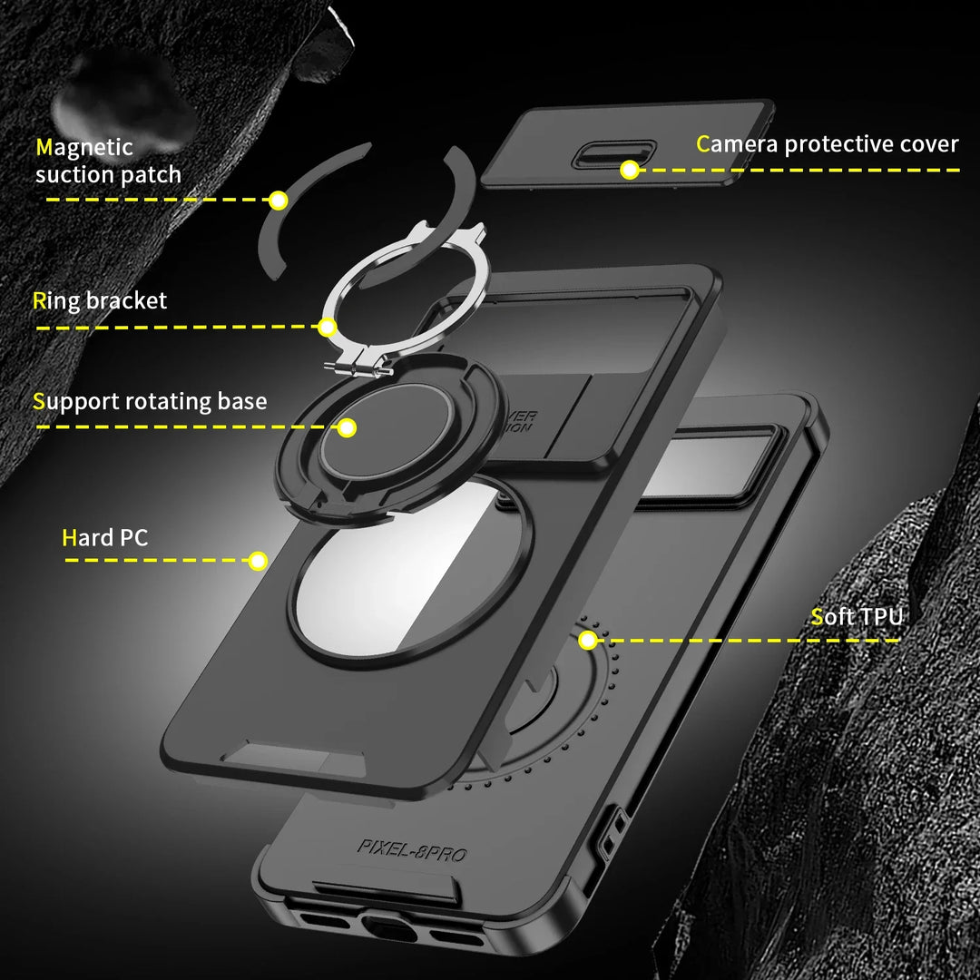 Magnetic Armor Case with Kickstand For Pixel - The Pixel Store