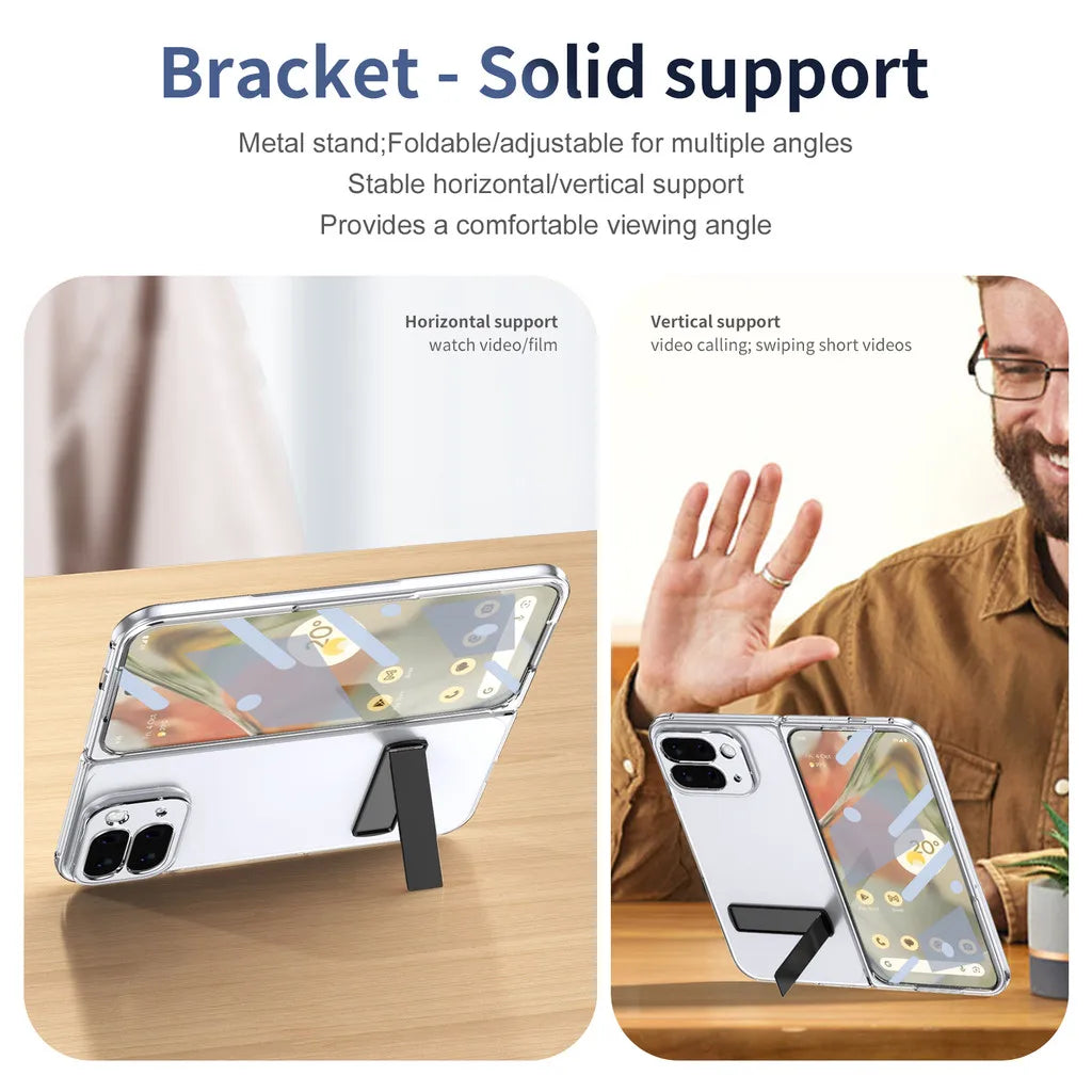 Clear Kickstand Case with Alloy Bracket - The Pixel Store