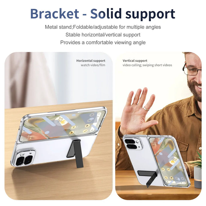 Clear Kickstand Case with Alloy Bracket - The Pixel Store