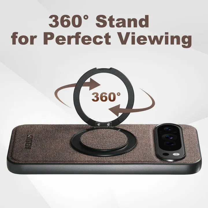 Leather Magnetic Ring Stand Case - The Pixel Store