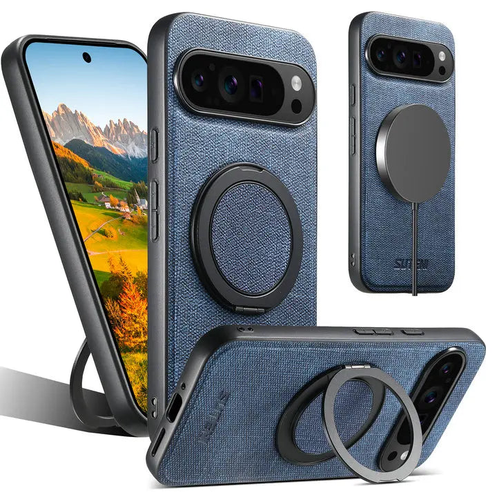 Leather Magnetic Ring Stand Case - The Pixel Store