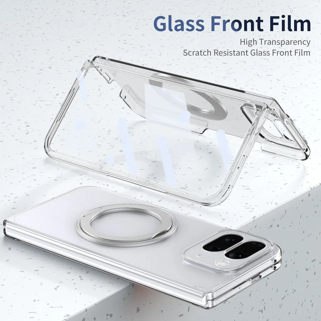 Clear Magnetic Ring Case with Kickstand - The Pixel Store