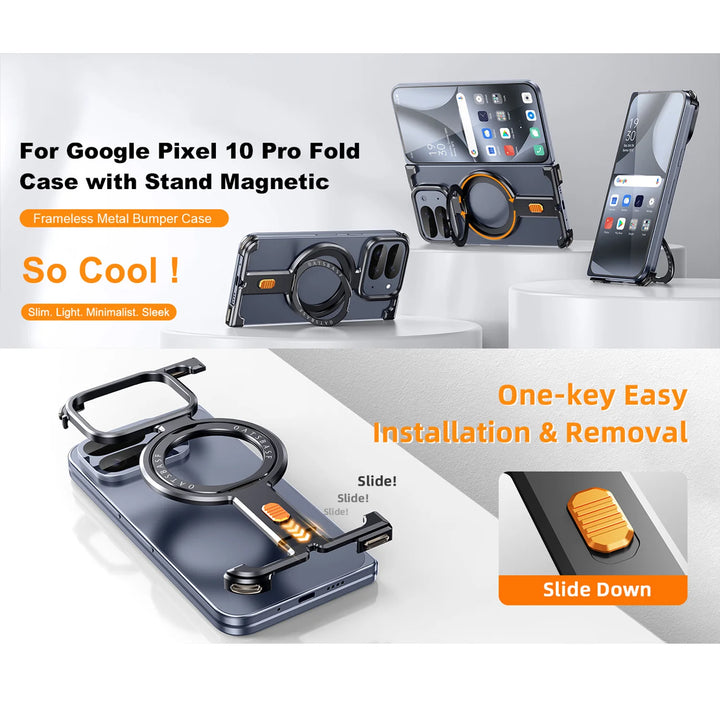 Aluminum Metal Case With 360°Rotation Stand - The Pixel Store