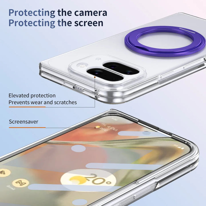 Clear Magnetic Ring Case with Kickstand - The Pixel Store