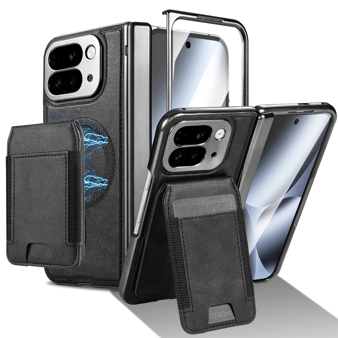 Leather Wallet Case with Stand & Card Holder - The Pixel Store