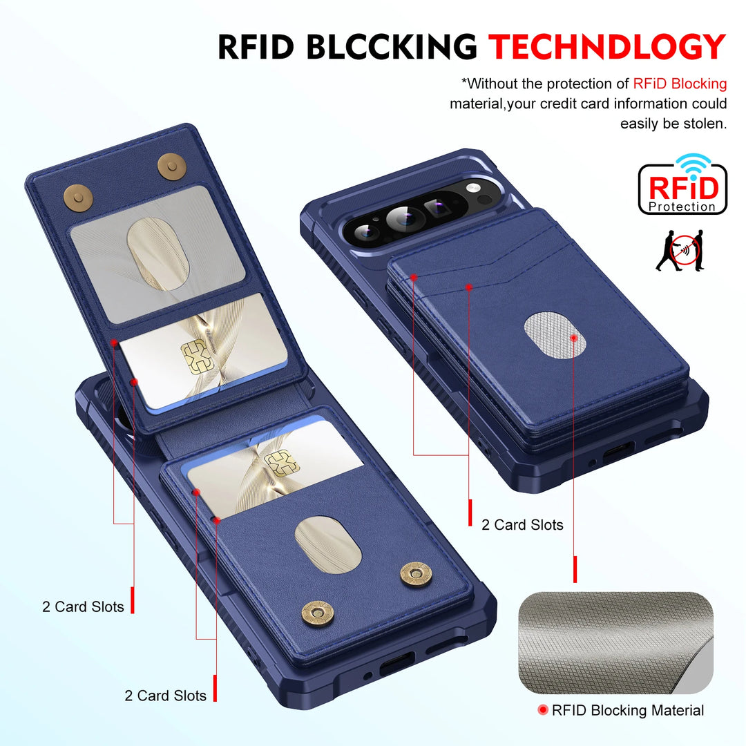 2 in 1 Magnetic Leather Case Detachable Card Holder