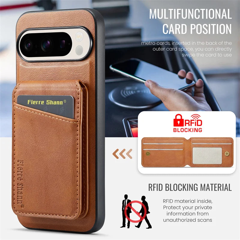 Magnetic Wallet Case with Stand For Pixel - The Pixel Store
