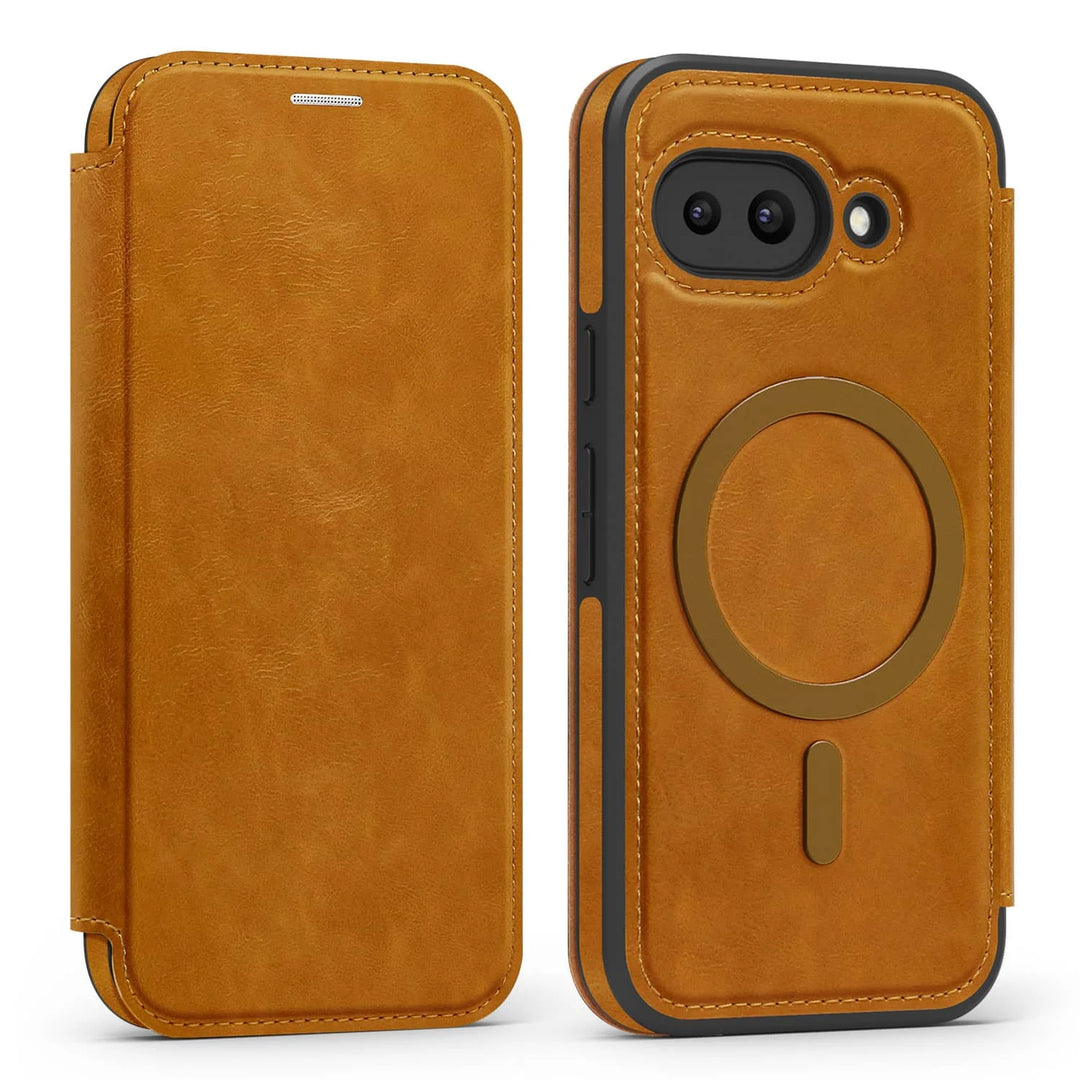 Magnetic Leather Case with Card Holder For Google Pixel Series - The Pixel Store