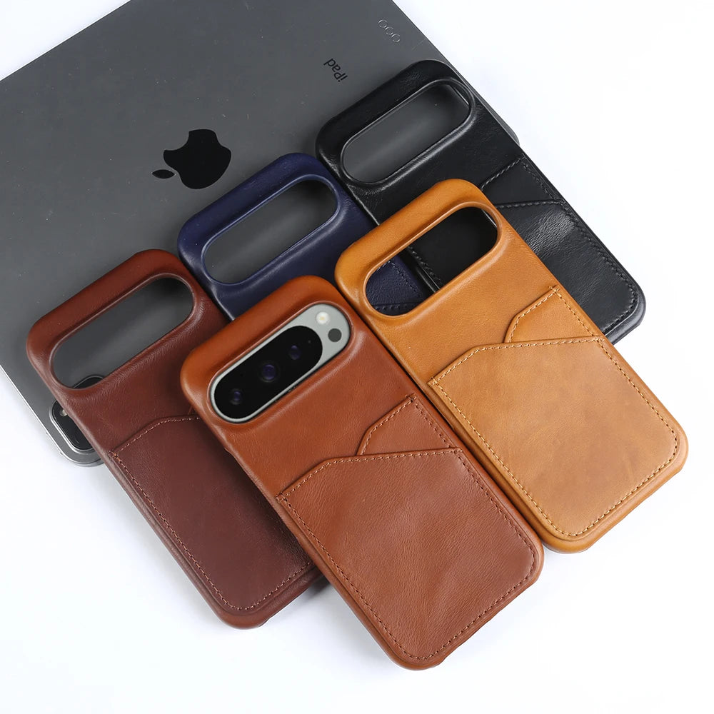Premium Leather Card Holder Case - The Pixel Store