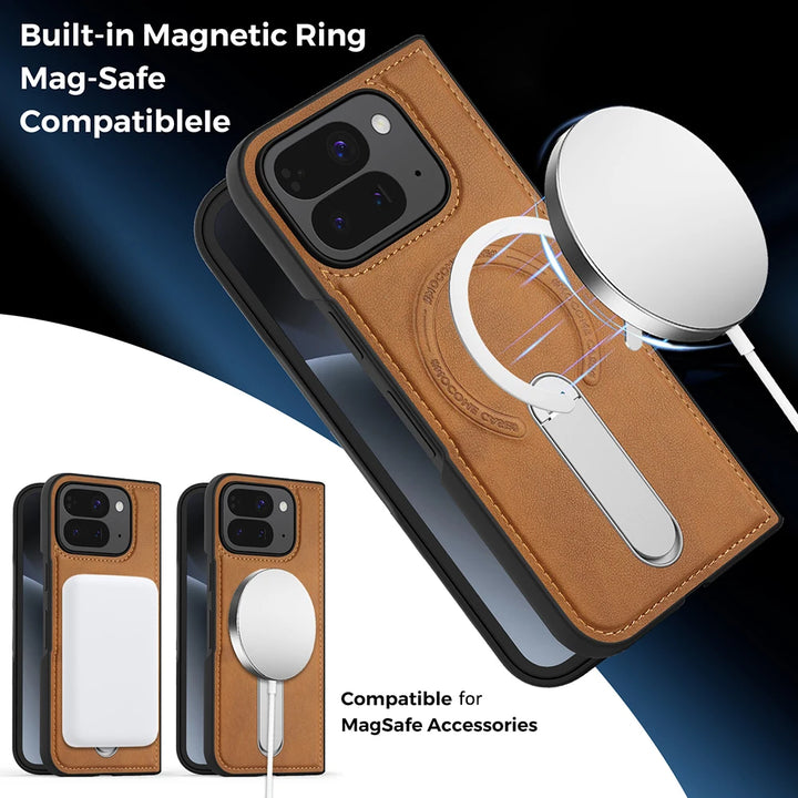 Magnetic Leather Case with Stand For Pixel Fold - The Pixel Store