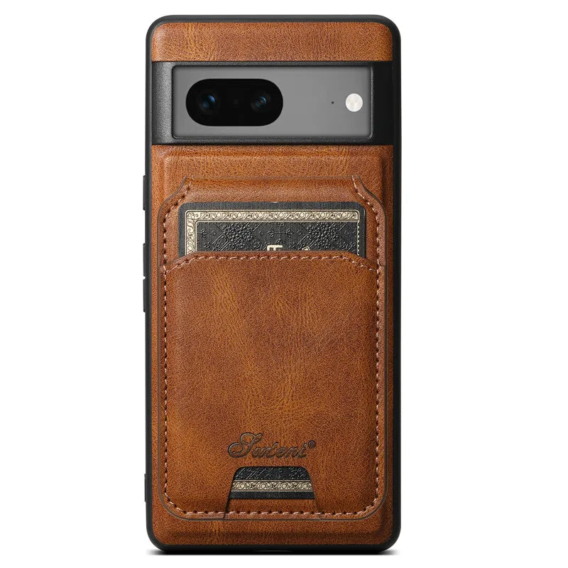 Leather Magsafe Case with Wallet For Pixel Series - The Pixel Store