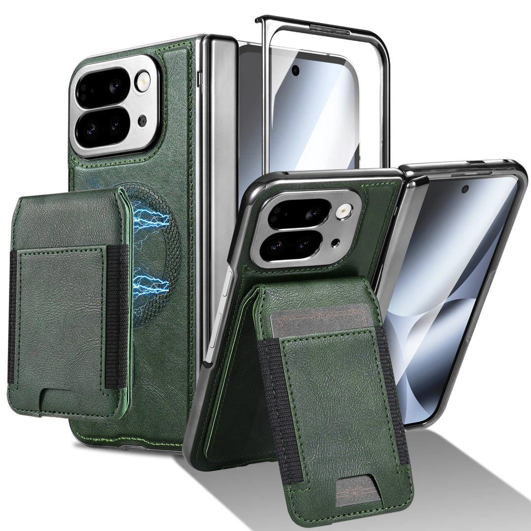 Leather Wallet Case with Stand & Card Holder - The Pixel Store