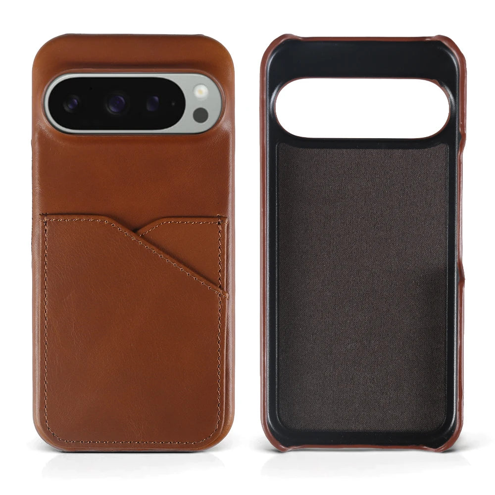 Premium Leather Card Holder Case - The Pixel Store