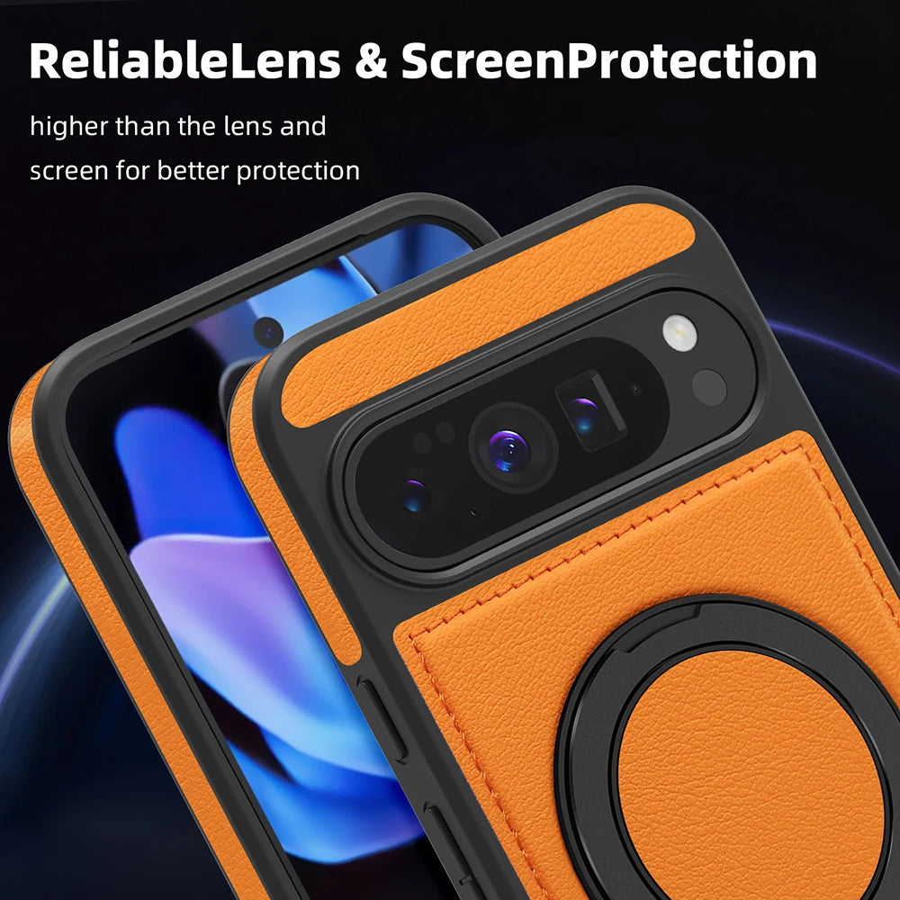 Leather Ring Case with Stand - The Pixel Store