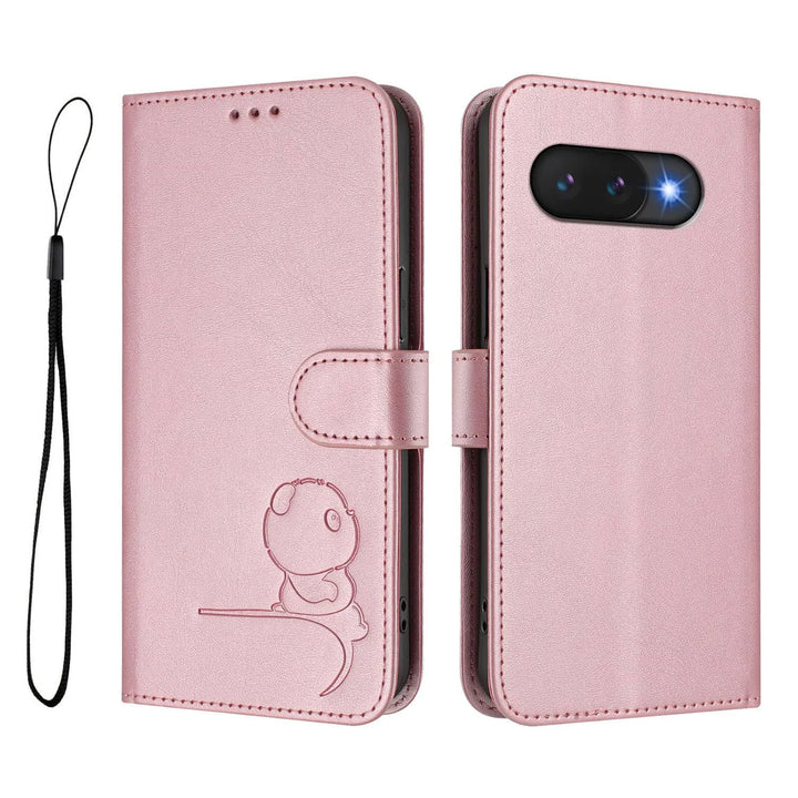 Leather Wallet Case with Strap For Pixel 10a