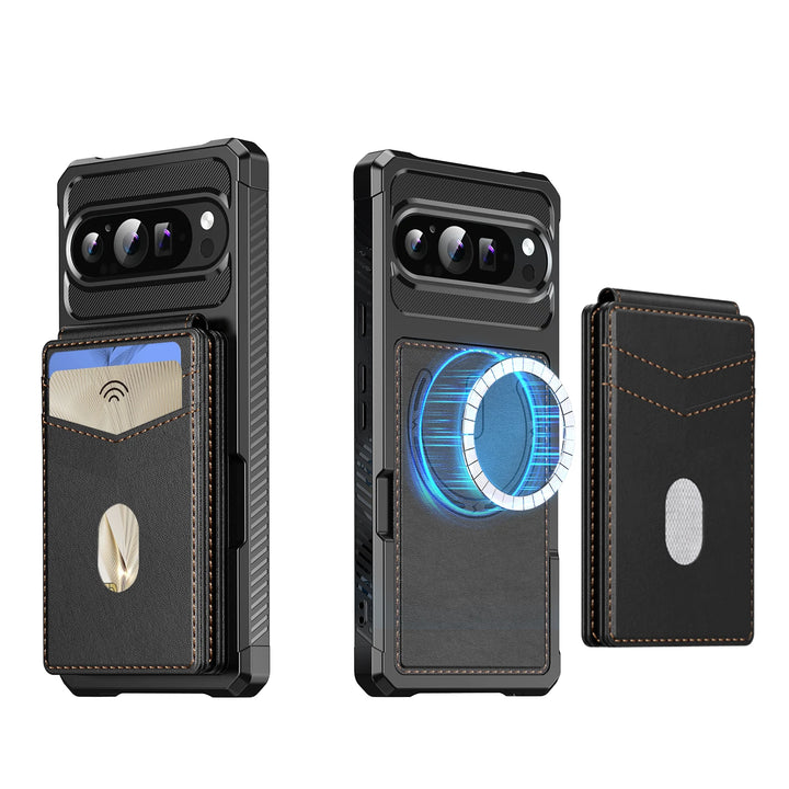 2 in 1 Magnetic Leather Case Detachable Card Holder