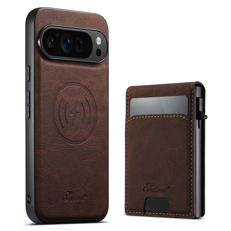 Leather Case with Detachable Wallet Stand